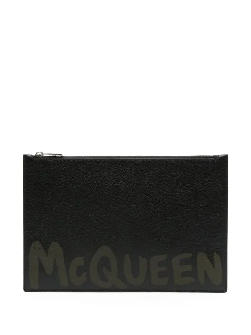   Alexander McQueen  Pouch With Logo Black  Crossbody Bag 
