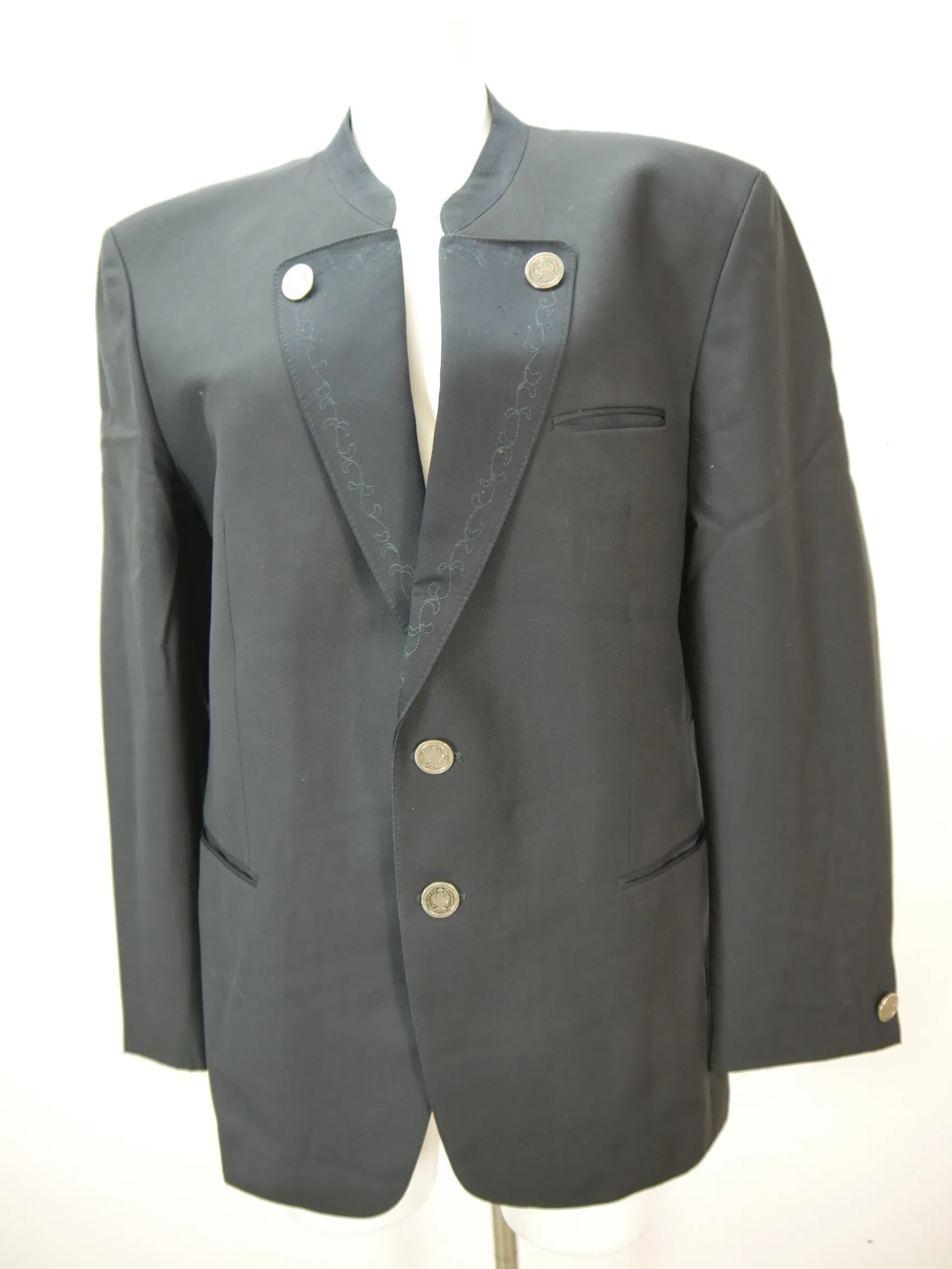 Alphorn Janker dunkelblau fast schwarz fein und leicht Trachtenjacke Gr.54 / 27