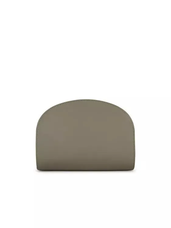   A.P.C.  'Demi Lune' Green Leather Crossbody Bag Green  Crossbody Bag 