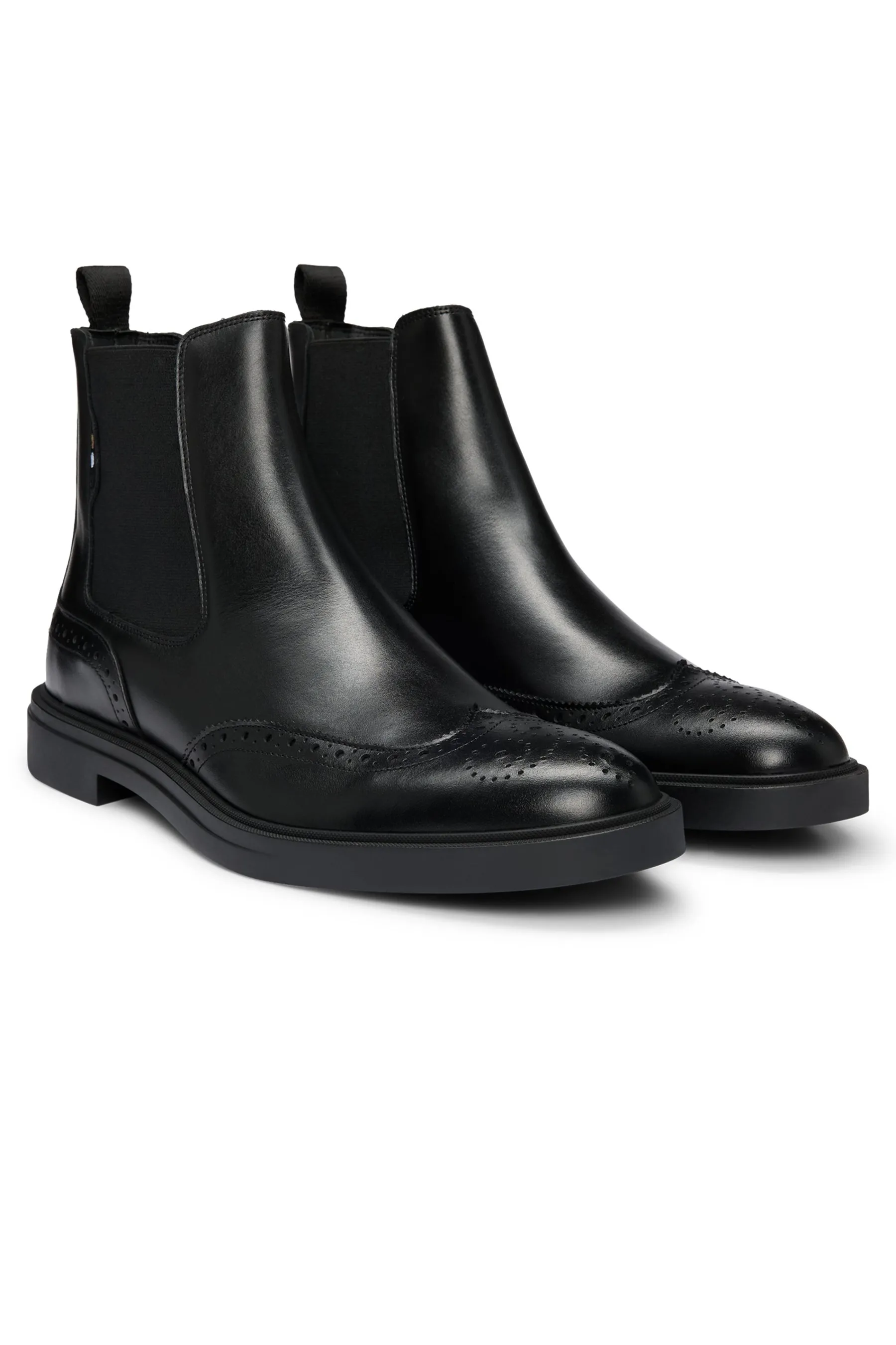 BOSS Brogue Leather Chelsea Boots Calev  