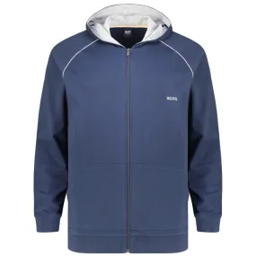 BOSS Sweatjacke mit Elasthan, dunkelblau 
