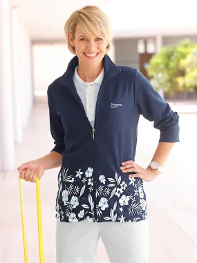 Catamaran Sports Sweatjacke in marine-weiß