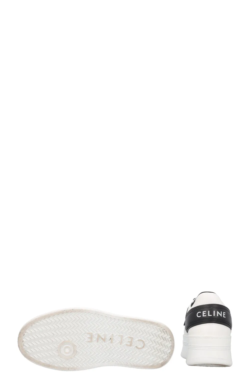 CELINE Block Logo Plateau Sneakers White
