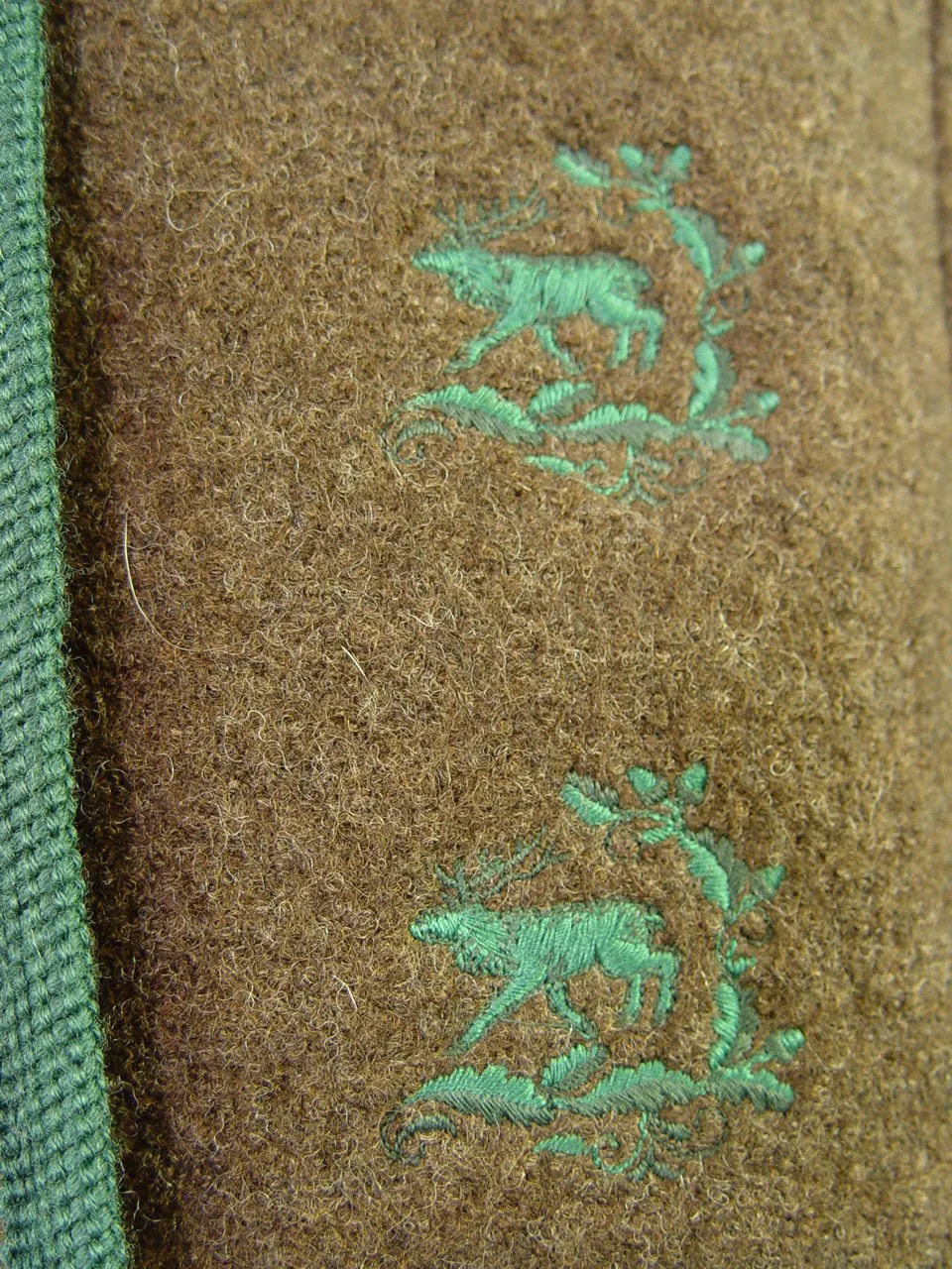 elegante  MÜNCHNER TOP Walkjacke Hirsch-Stickerei Janker Trachtenjacke Gr.40/42