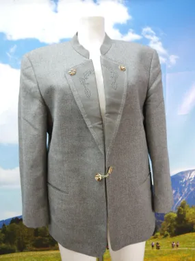 Euringer Modell neuwertig grau mit Hirschhornknöpfe Trachtenjacke Jacke Gr.50