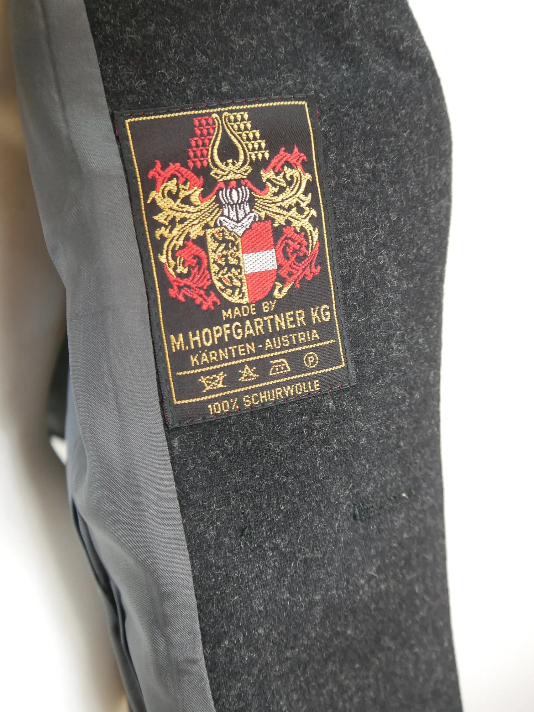 Hopfgartner schwarz Janker mit Hirschhornknöpfe Trachtenjacke Jacke Gr.38