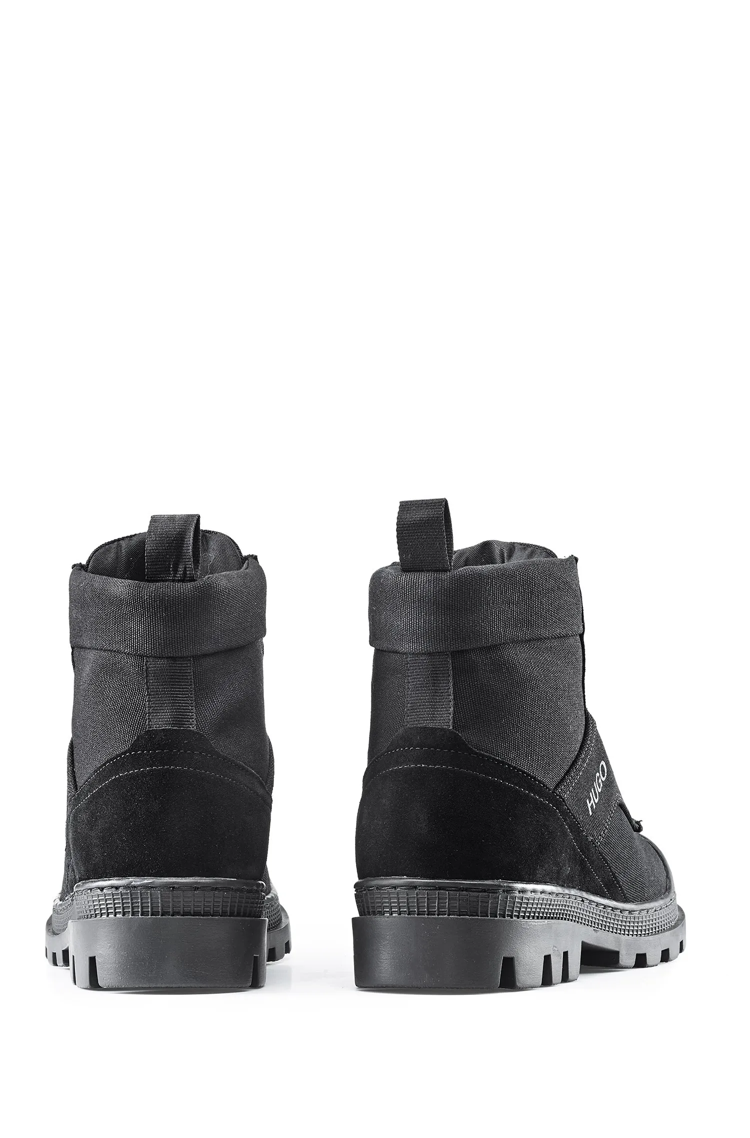 HUGO Canvas Lace-Up Boots Bustler  