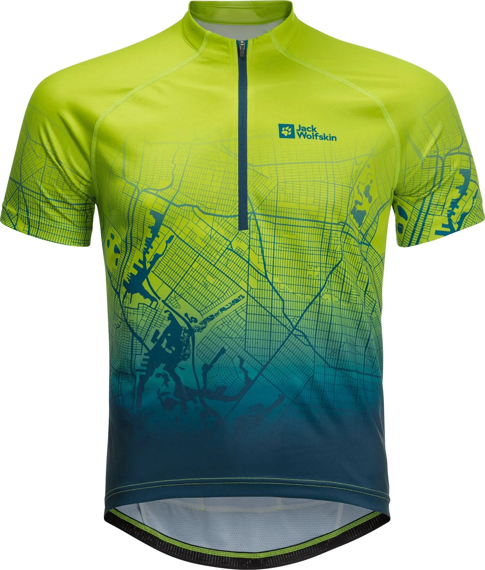 Jack Wolfskin Morobbia Half Zip Print T M - Herren T-Shirt für sämtliche Outdoor Aktivitäten