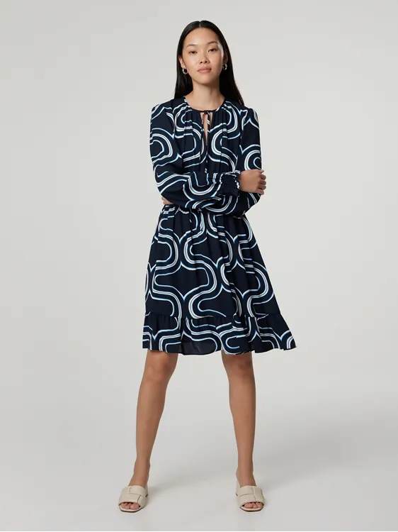 Kleid aus Viskose mit Print