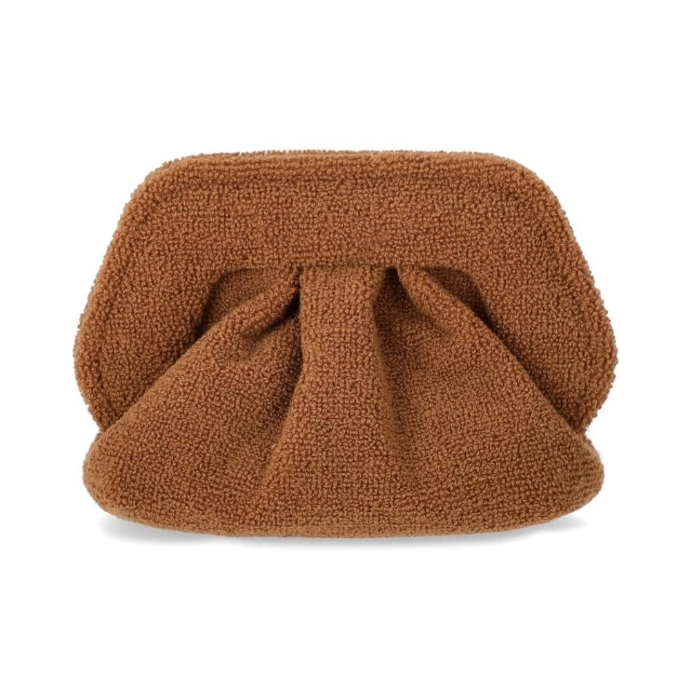 Korallfarbene Sponge Toffee Clutch Tasche