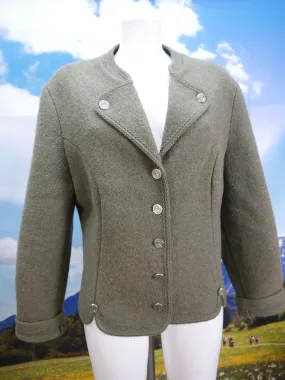 Kurzer grüner Janker mit Wienernaht fesche schöne Trachtenjacke Jacke Gr.44