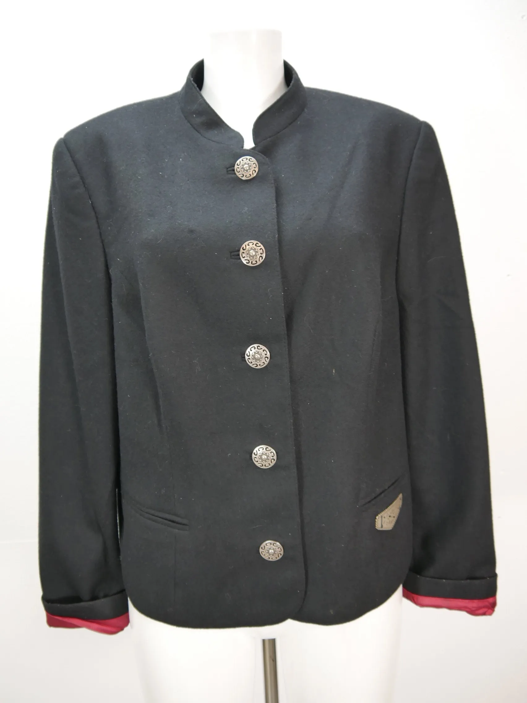 Lechtaler Dindl & Tracht schwarz Schurwolle kurze süße Trachtenjacke Jacke Gr.48