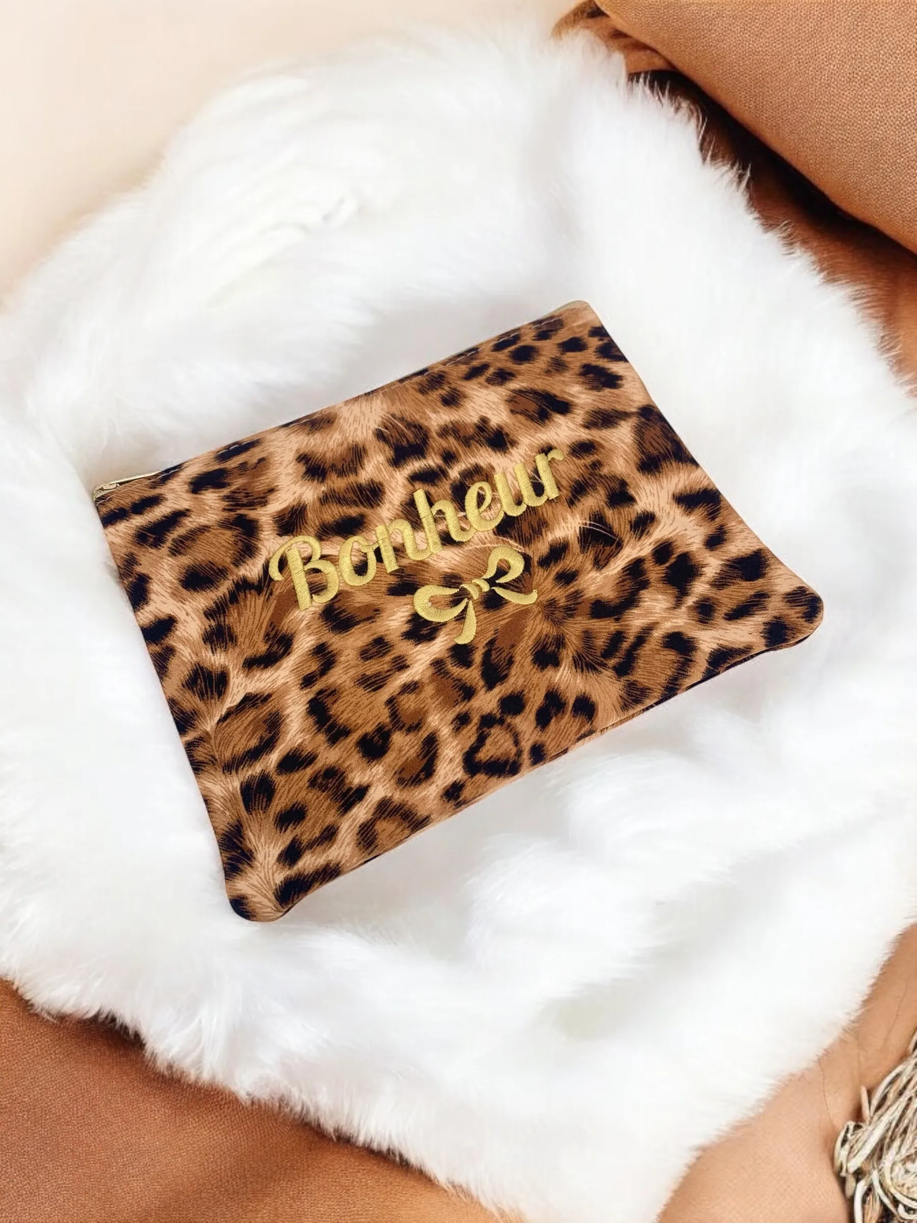 Make-up-Tasche mit Leopardenmuster, 20 x 15 cm