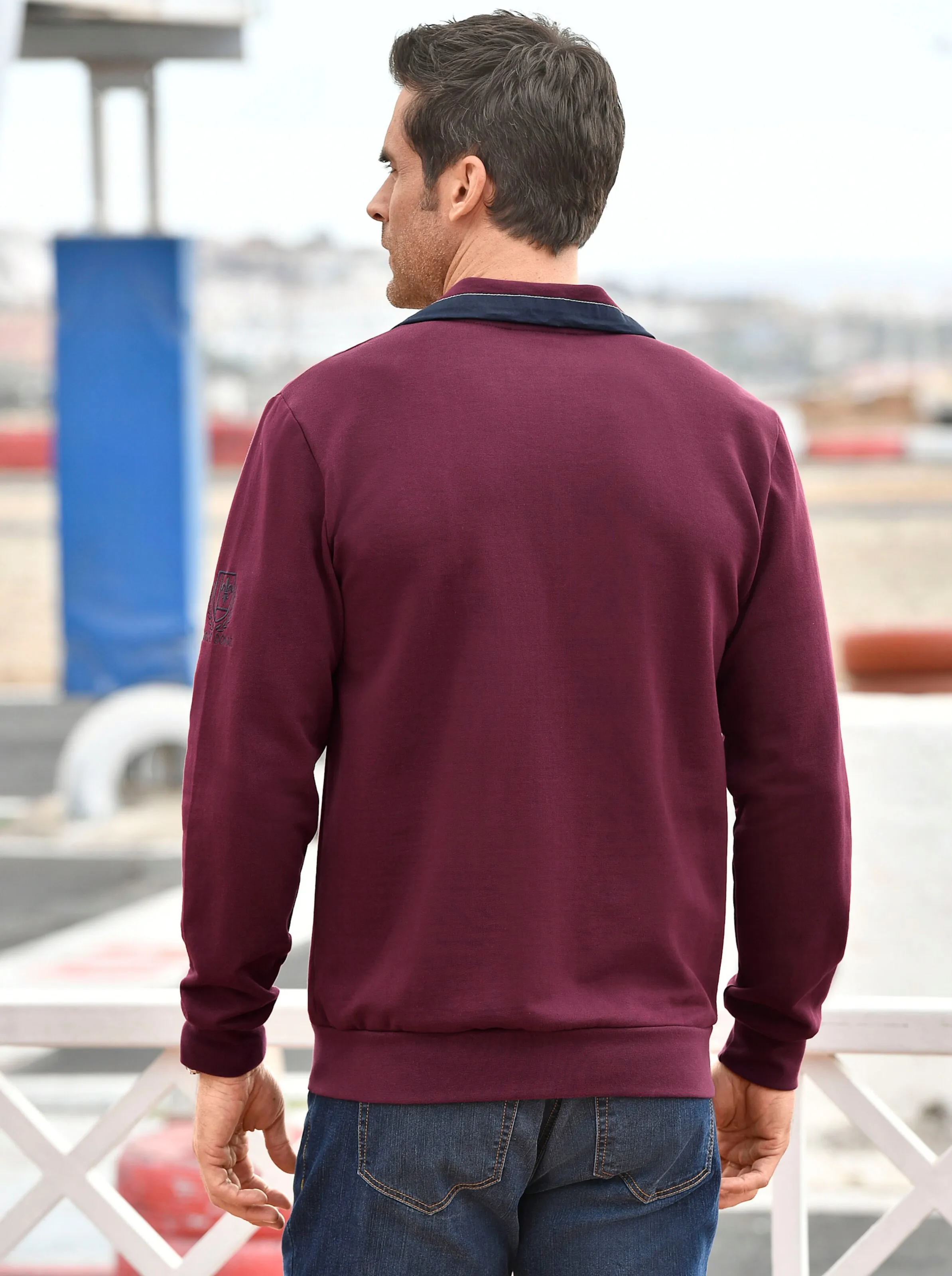 Marco Donati Sweatjacke in bordeaux