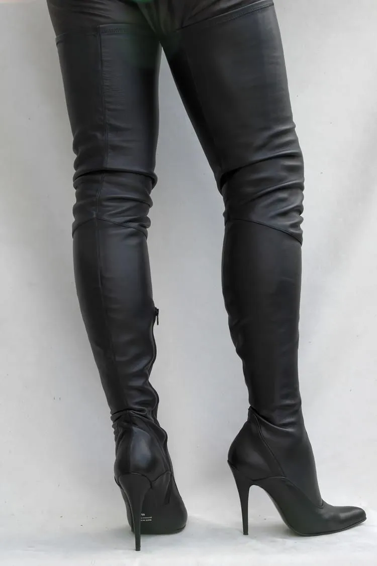 Maßanfertigung Stretchleder Stiefel