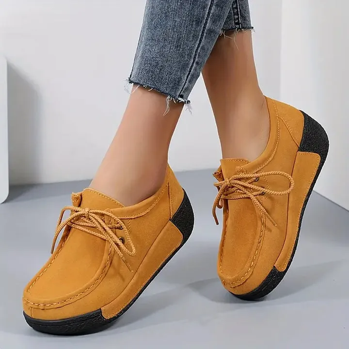 Orthopädischer Komfort-Schnürschuh mit Plateausohle