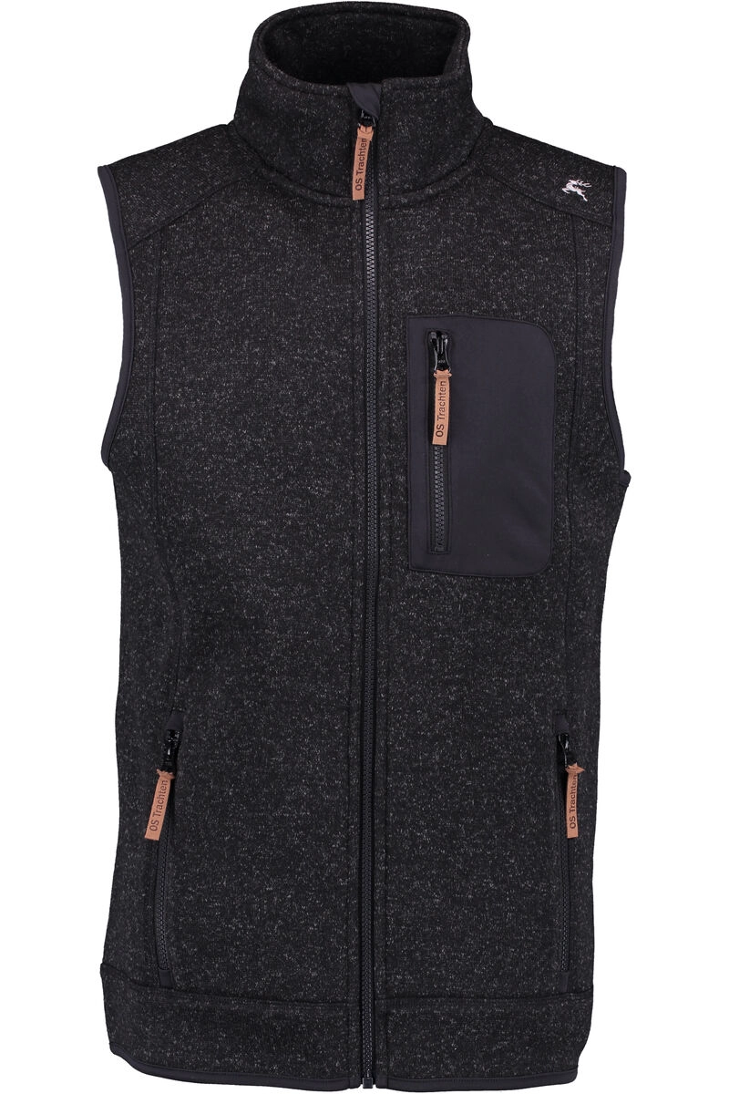 OS TRACHTEN Fleece-Weste anthrazit meliert