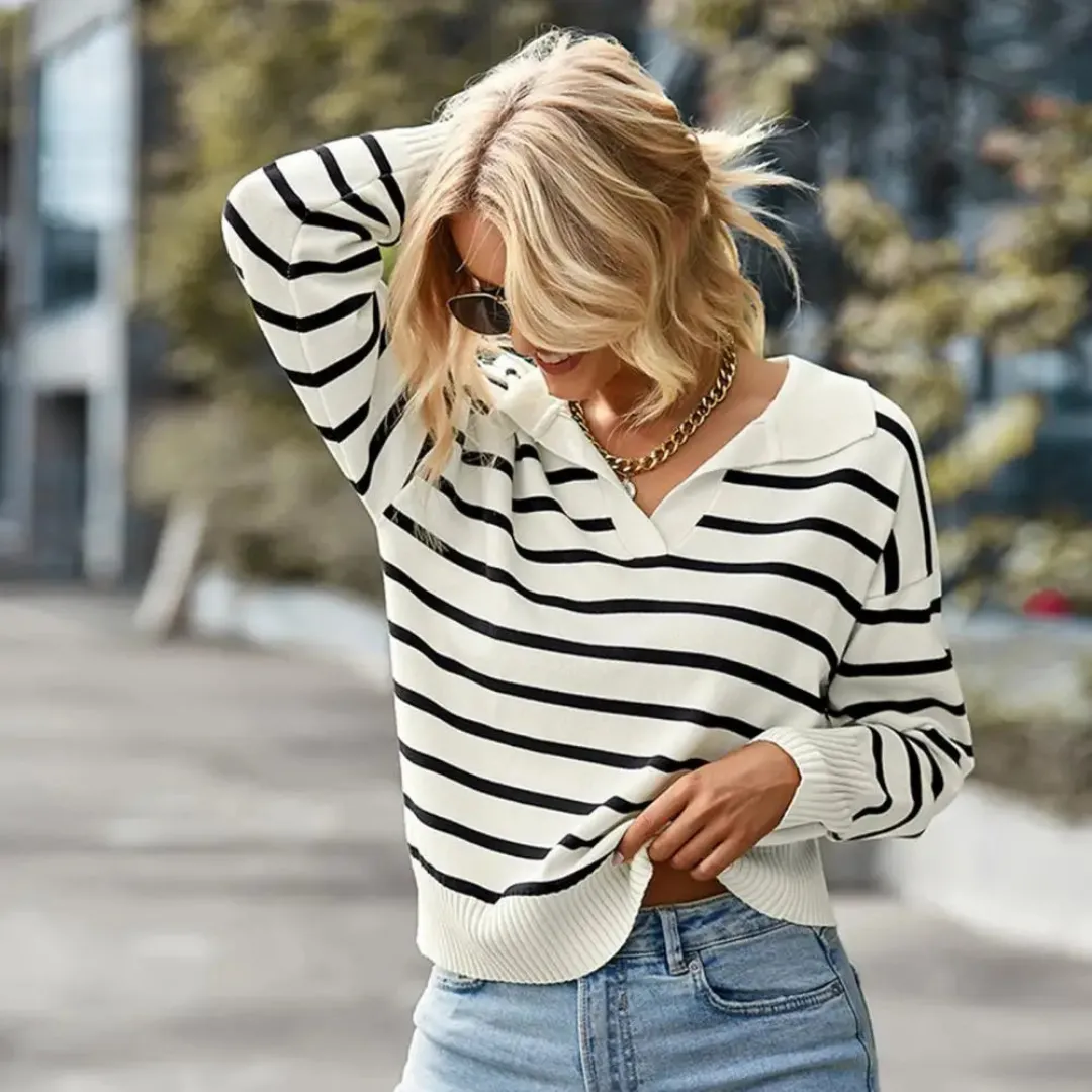 Paloma - Damen Gestreifter Pullover für einen lässigen Stil