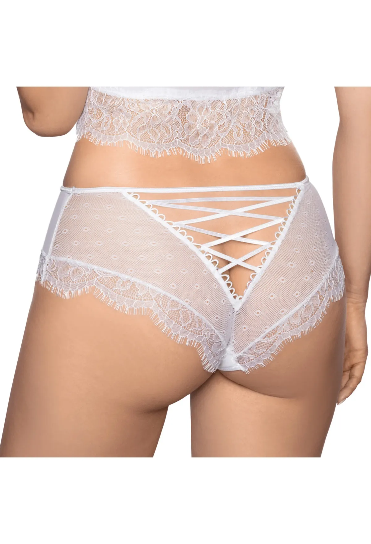 Panty mit Rüschen und Schnürdetail