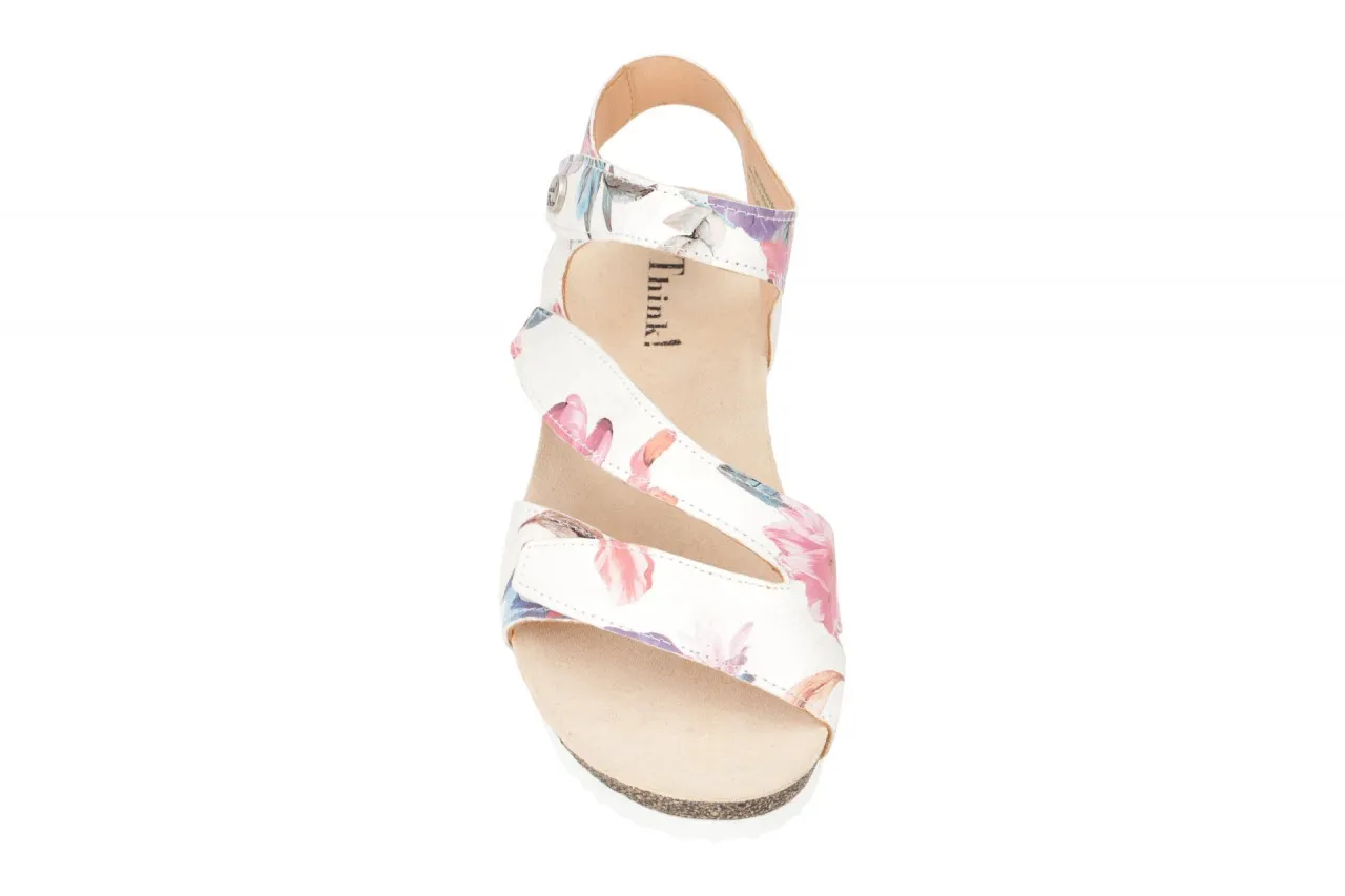 Think Dumia Sandale creme-weiß Flowers 297