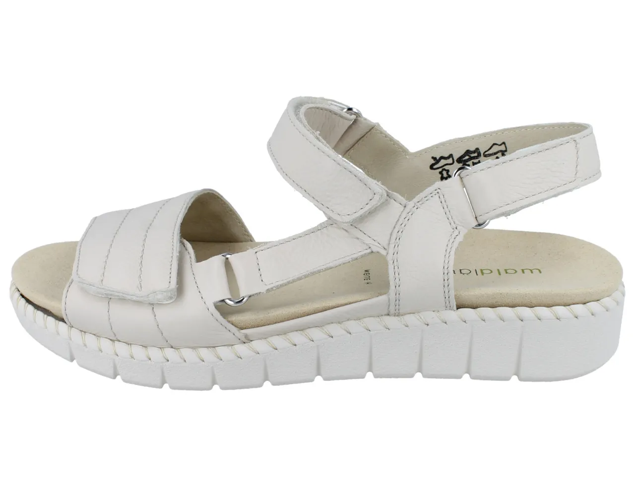 WALDLÄUFER H-Lotta Damen Sandale beige Glattleder