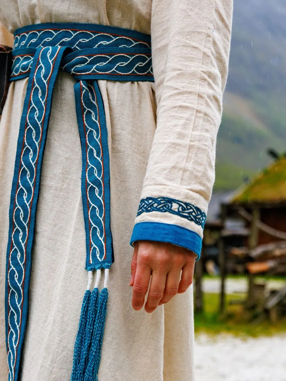 Wikingerkleid Lagertha natur-blau