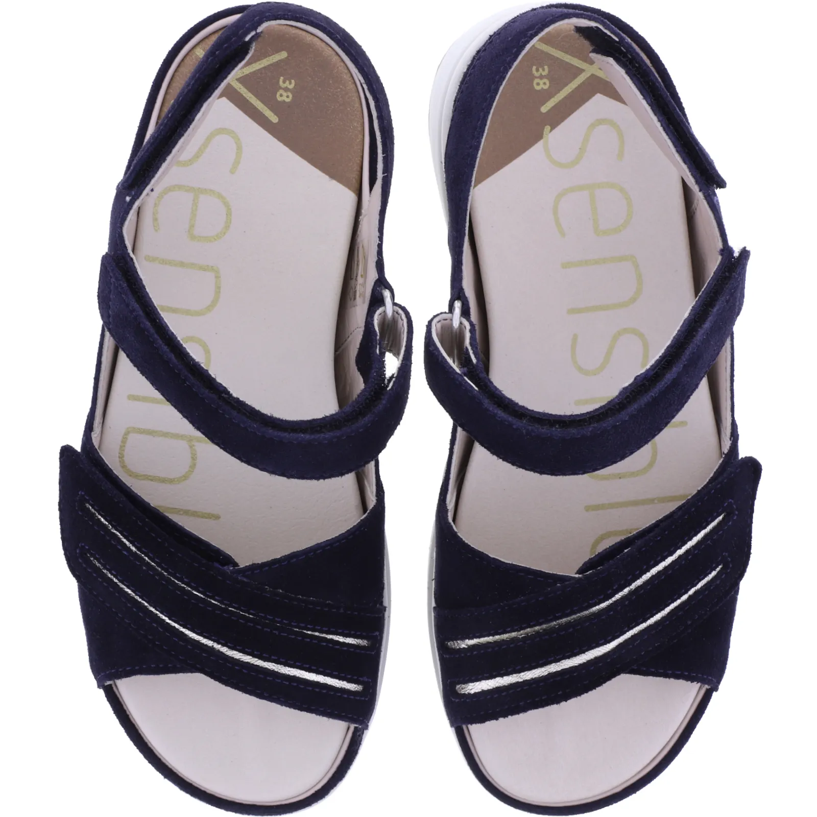 Xsensible Stretchwalker | Modell: Miami | Navy-Blau | Leder | 307065-220 | Damen Aktiv Sandalen
